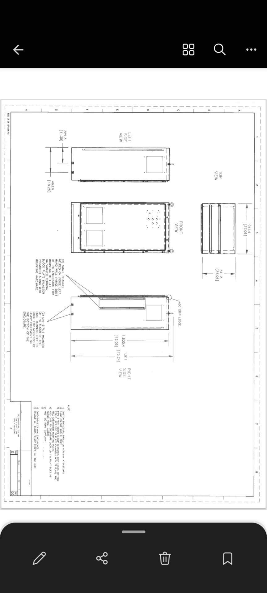 2022 Klassen Metal Fab 400-600HP VFD Electrical Enclosure