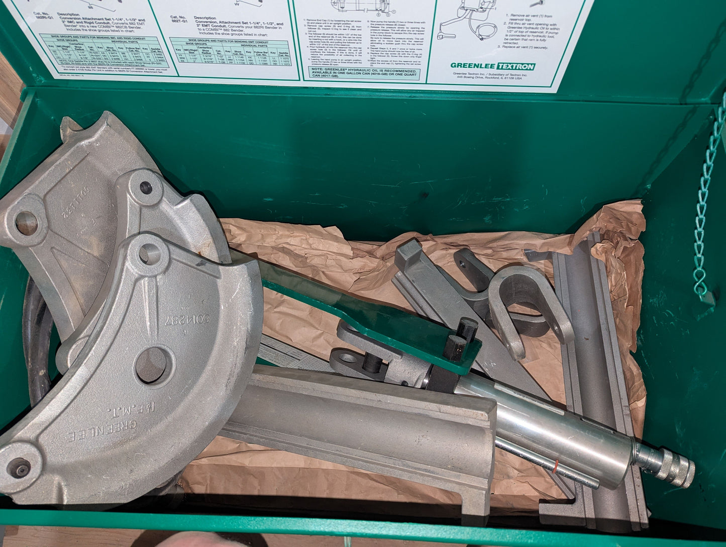 2016 Greenlee 882 Hydraulic Bender