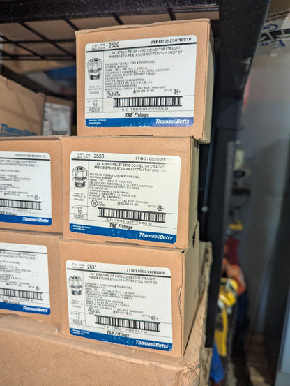 2021 Thomas and Betts 2530 Lot of 20 — Liquidtight Strain Relief Cord Connector